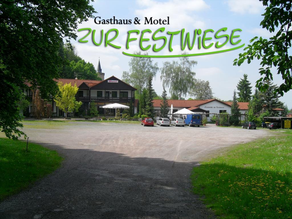 Motel Zur Festwiese Gierstädt Dış mekan fotoğraf